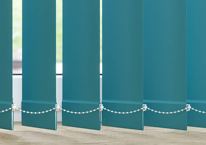 Palermo (Blackout), Teal Blue - Vertical Blind - Image 4